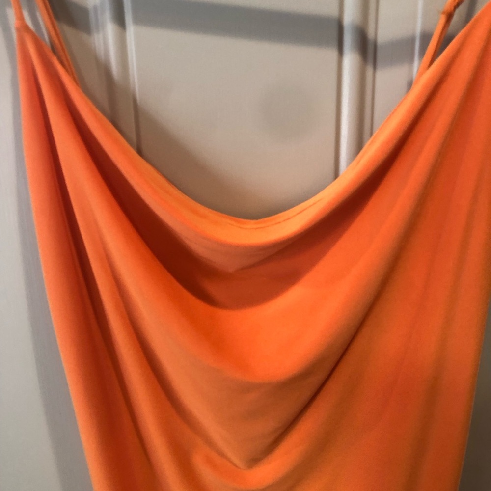 ZARA MIDI ORANGE DRESS SZ S - Picture 5 of 8